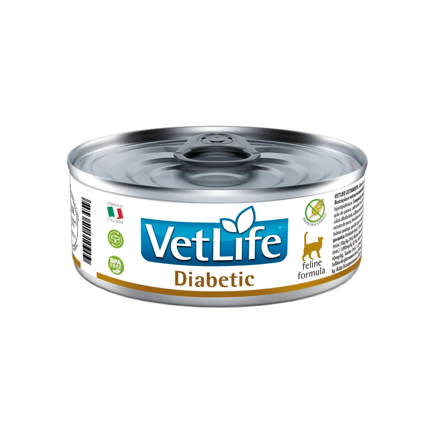 Ração Úmida Vet Life Diabetic para Gatos Adultos